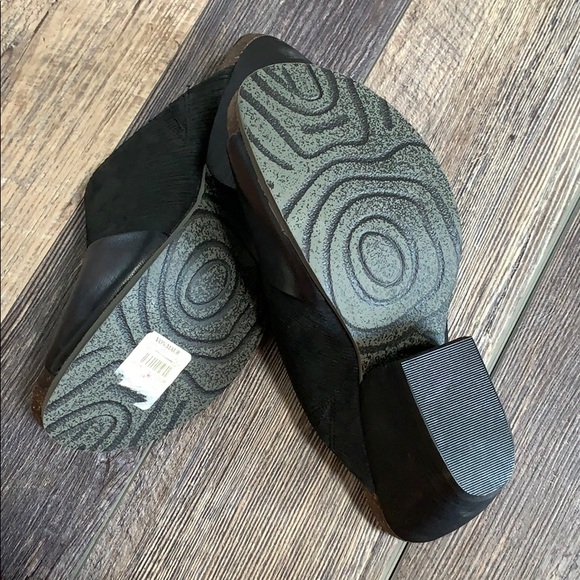 OTBT Hostel Cork Heeled Slide Black Leather (9.5) - Picture 9 of 13